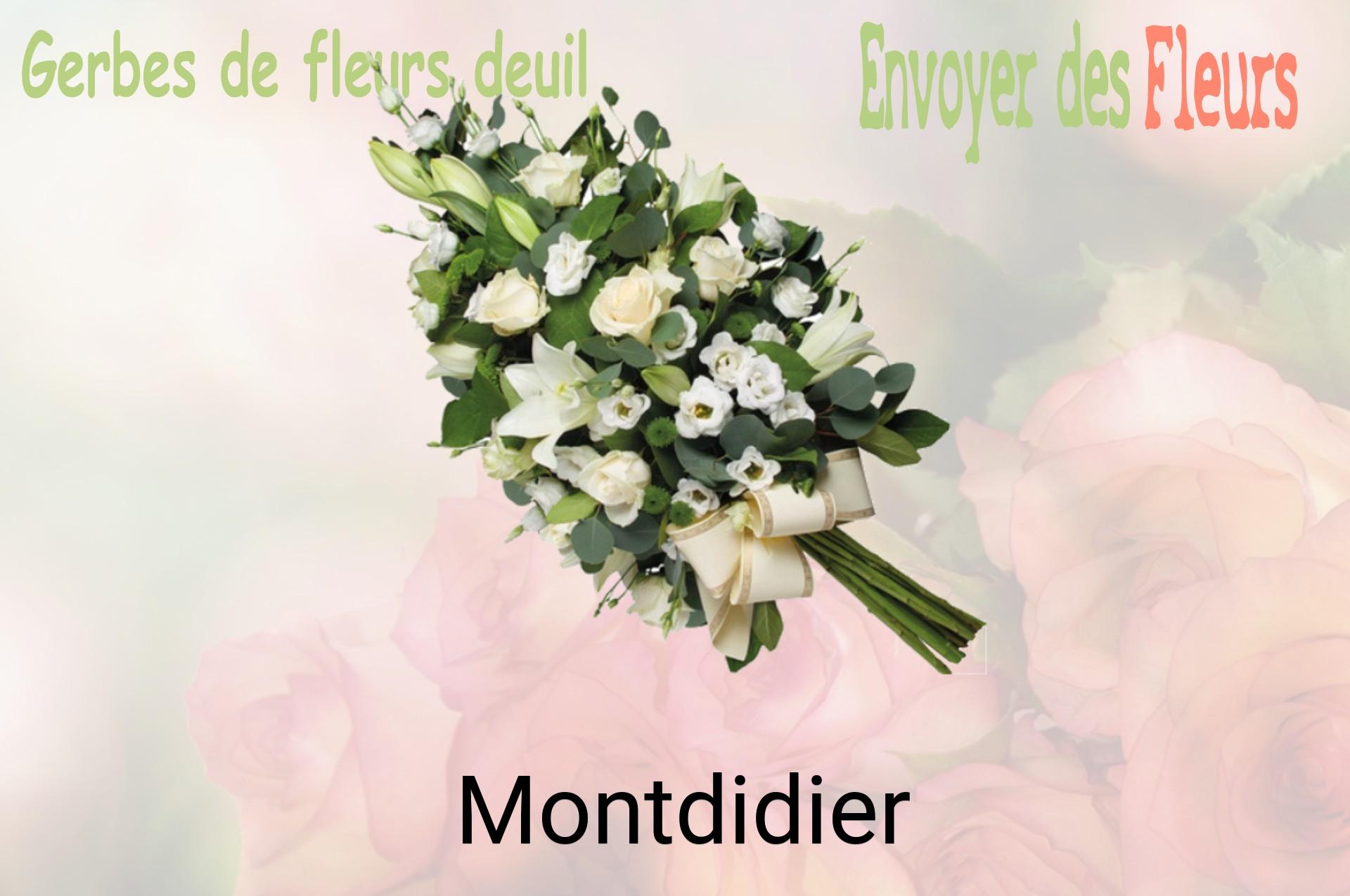 Gerbe de fleurs de deuil livrée à Montdidier
